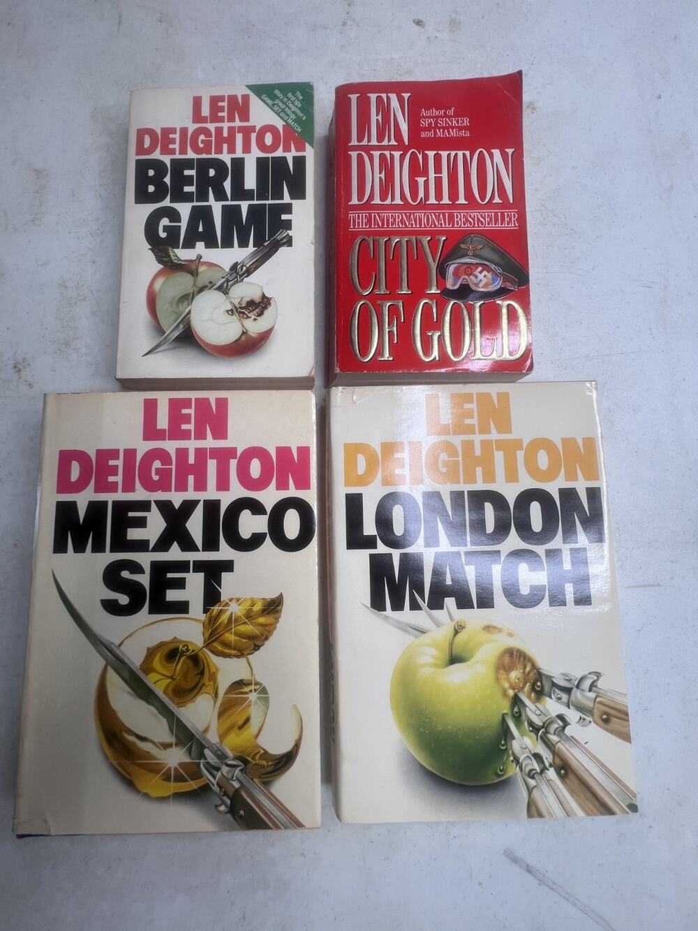LOT Len Deighton 🔥GAME SET MATCH TRILOGY🔥 Berlin Mexico London 1stEd PB